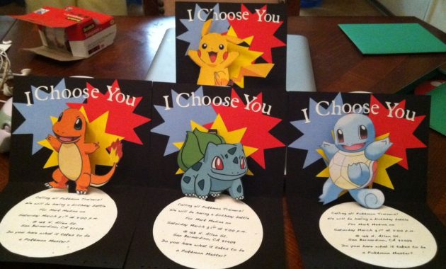 Cricut Pokemon Pop Up Birthday Invitation Made This So Once The within sizing 1280 X 956