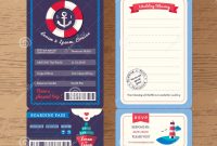 Cruise Ship Boarding Pass Ticket Wedding Invitation Template Stock pertaining to dimensions 1300 X 1309