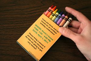 Custom Crayon Box Invitation Chica And Jo with dimensions 1200 X 800