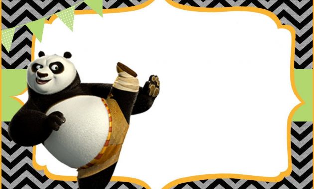 Cute Kung Fu Panda Free Printable Template Coolest Invitation within dimensions 1200 X 857