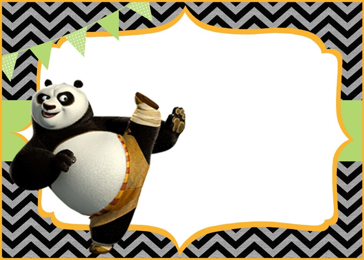 Cute Kung Fu Panda Free Printable Template Coolest Invitation within dimensions 1200 X 857