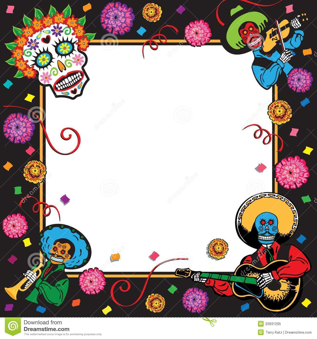 Day Of The Dead Party Invitation Download From Over 27 Million for dimensions 1300 X 1390