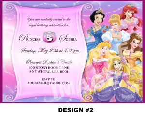 Disney Princess Birthday Invitation Card Maker Free Ba Shower In within measurements 1500 X 1201