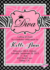 Diva Invitation Template 1500 Wwwfacebookuprintinvitations inside dimensions 1500 X 2100