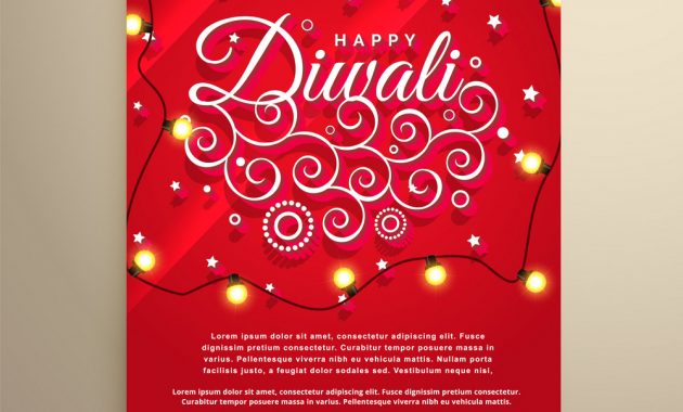 Diwali Flyer Invitation Template For The Festival Vector Image intended for measurements 1000 X 1080