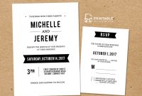 Diy Free Pdf Printable Wedding Invitation And Rsvp Wedding for dimensions 1000 X 805