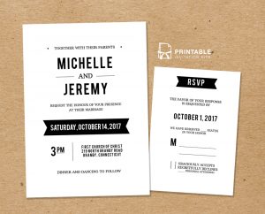 Diy Free Pdf Printable Wedding Invitation And Rsvp Wedding for dimensions 1000 X 805