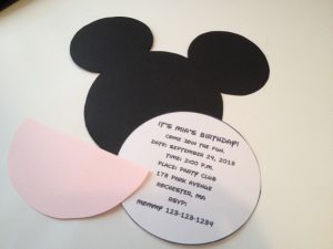 Diy Minnie Mouse Invitation With Real Bow Free Minnie Ears regarding dimensions 1024 X 768