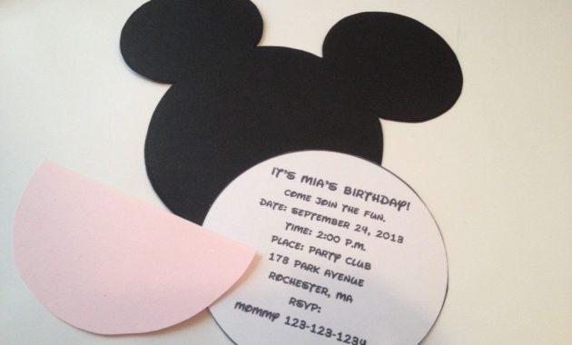 Diy Minnie Mouse Invitation With Real Bow Free Minnie Ears regarding dimensions 1024 X 768