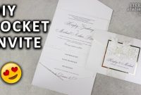 Diy Pocketfold Invitation With Printable Pocket Template Wedding for dimensions 1280 X 720