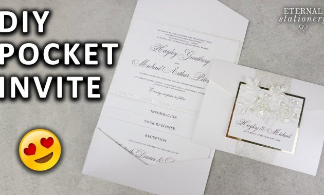 Diy Pocketfold Invitation With Printable Pocket Template Wedding for dimensions 1280 X 720