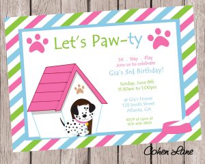 Dog Birthday Party Invitations Dog Birthday Party Invitations For for proportions 1500 X 1200