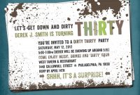 Down Dirty The Dirty Thirty 30th Birthday Party Invite Surprise pertaining to size 1500 X 1500