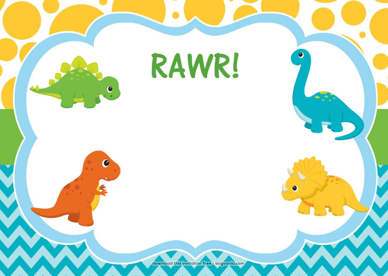 Download Free Dinosaur Birthday Invitations Bagvania Invitation In throughout dimensions 1324 X 942