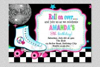 Download Free Template Free Printable Roller Skating Birthday Party for dimensions 1500 X 1071