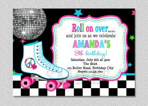 Download Free Template Free Printable Roller Skating Birthday Party pertaining to measurements 1500 X 1071