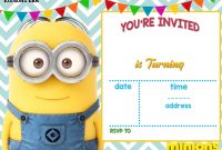 Download Now Free Printable Minion Birthday Invitation Templates within measurements 2100 X 1500