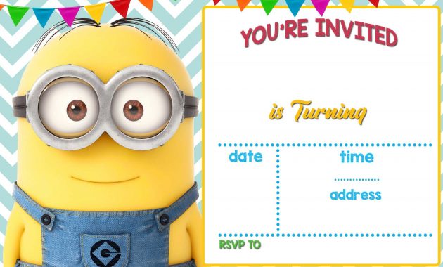 Download Now Free Printable Minion Birthday Invitation Templates within measurements 2100 X 1500