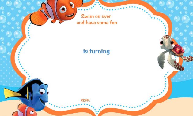 Download Now Free Template Free Printable Finding Nemo Birthday in proportions 1500 X 1071