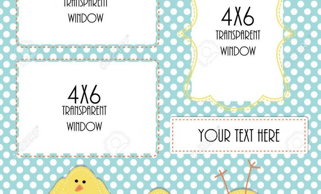 Easter Or Spring Design Template With Three 4x6 Transparent Frames with dimensions 1300 X 1300