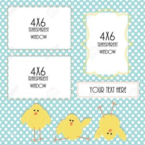 Easter Or Spring Design Template With Three 4x6 Transparent Frames with regard to proportions 1300 X 1300