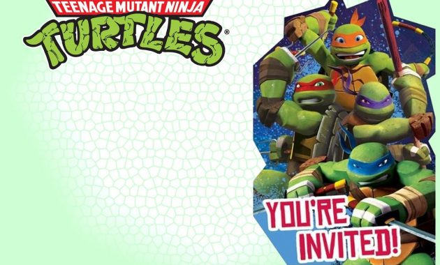 Editable Ninja Turtle Invitation Template Tkb Printables In 2018 pertaining to proportions 1400 X 914