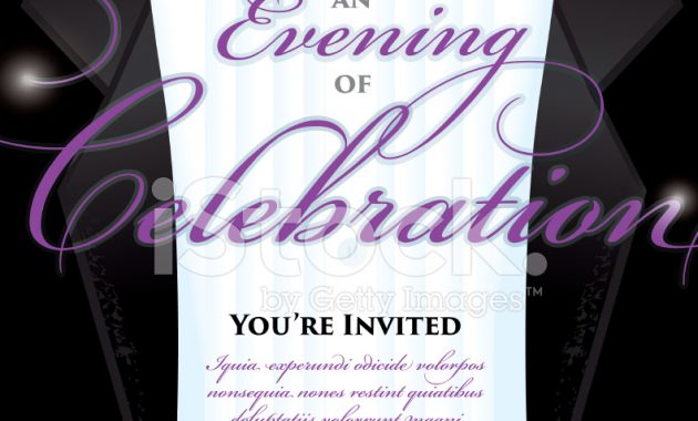 Elegant Black Tie Event Invitation Template With Tuxedo Design Stock intended for dimensions 791 X 1024