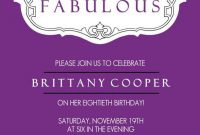 Elegant Purple 80th Birthday Party Invitations Templates Birthday intended for measurements 789 X 1200