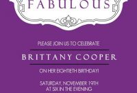Elegant Purple 80th Birthday Party Invitations Templates Birthday regarding dimensions 789 X 1200
