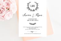 Elopement Invitation Template Printable Eloped Announcement pertaining to dimensions 1200 X 1300