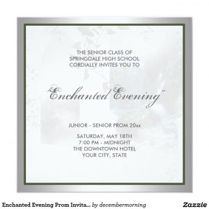 Enchanted Evening Prom Invitation Template In 2018 Prom 2017 with regard to sizing 1104 X 1104