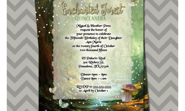 Enchanted Forest Quinceanera Invitations In 2018 Enchanted Forest regarding size 900 X 900