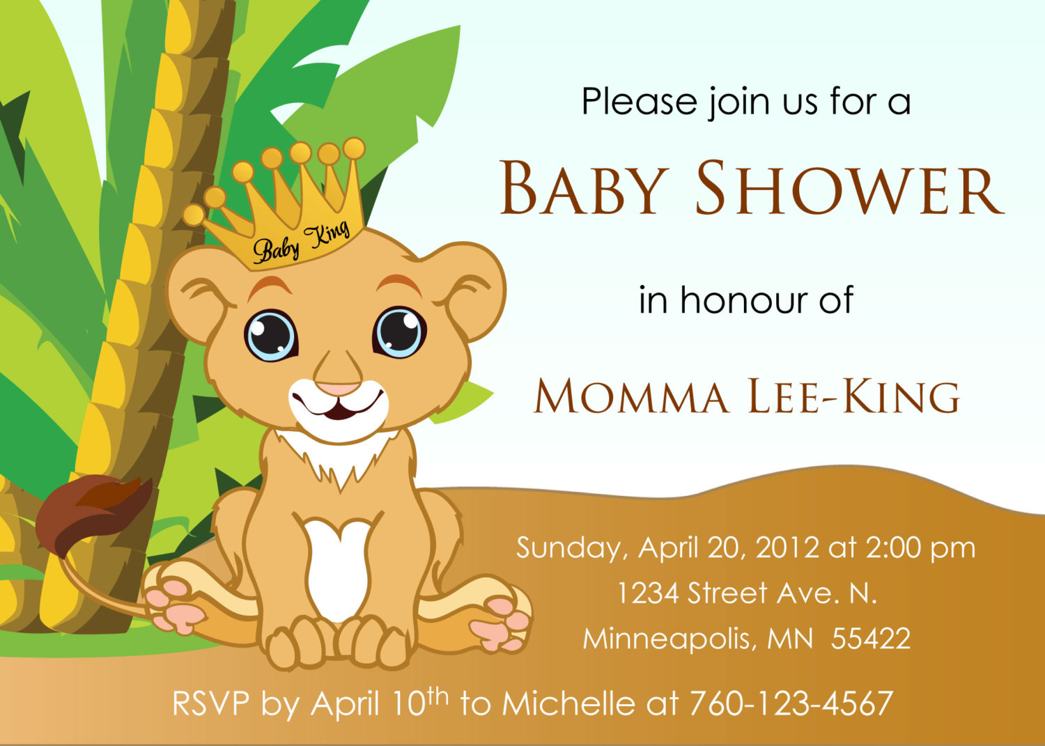 Epic Printable Lion King Ba Shower Invitations 77 For Invitations with sizing 1500 X 1071