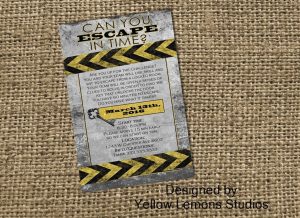 Escape Room Digital Printable Party Invitation Mystery Birthday with dimensions 1057 X 769