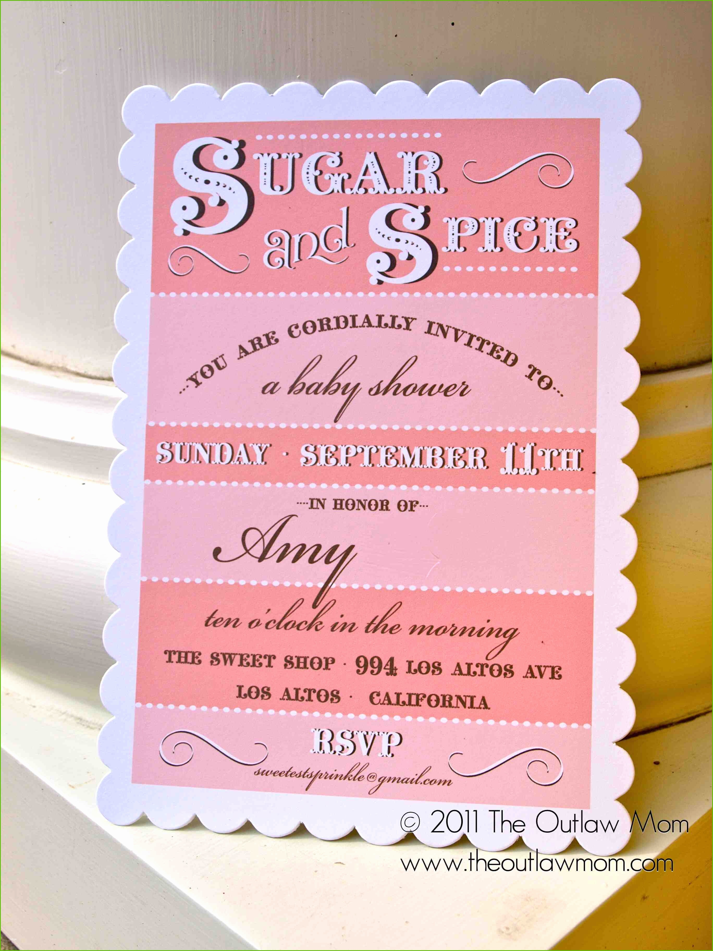 Fancy Sugar And Spice Ba Shower Invitations 84 For Invitations with regard to dimensions 2736 X 3648