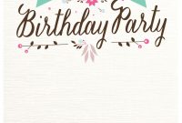 Flat Floral Free Printable Birthday Invitation Template regarding sizing 1080 X 1560