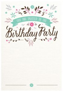 Flat Floral Free Printable Birthday Invitation Template regarding sizing 1080 X 1560