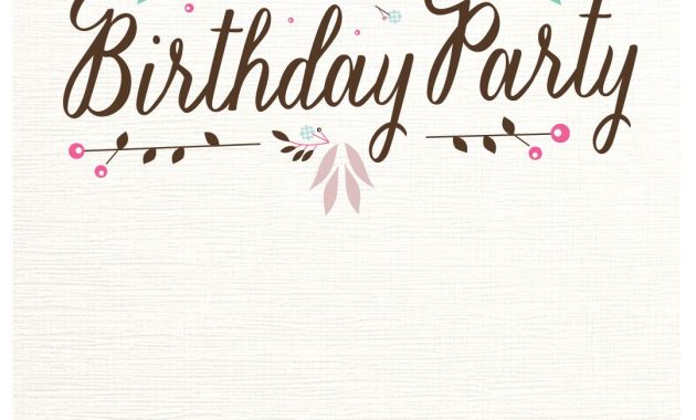 Flat Floral Free Printable Birthday Invitation Template regarding sizing 1080 X 1560