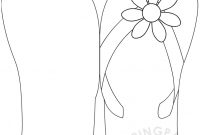 Flip Flop Invitation Template Coloring Page inside size 807 X 1103