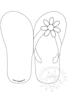 Flip Flop Invitation Template Coloring Page inside size 807 X 1103