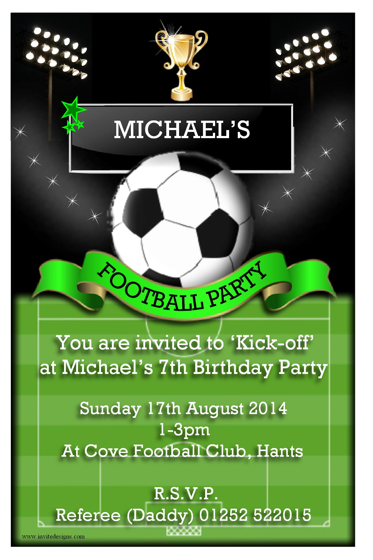 Football Party Invitations Football Party Invitations For Your Party with regard to dimensions 1200 X 1800