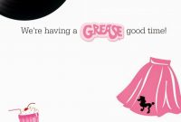 Free 50s Grease Theme Invitation With Instructions To Personalize throughout proportions 1143 X 1600