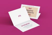 Free A7 Bi Fold Greeting Invitation Card Mockup Psd Set Good Mockups within sizing 1600 X 1161