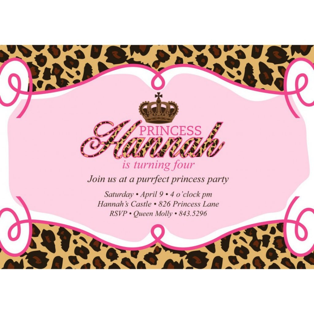 Free Birthday Invitation Templates Leopard Print Perfect Leopard pertaining to sizing 1024 X 1024