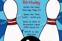 Free Bowling Party Invitations Templates With Blue Background Colors pertaining to measurements 1071 X 1500
