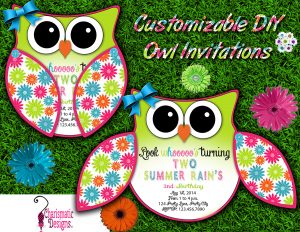 Free Diy Customizable Owl Invitation Printable Template On Behance throughout size 1200 X 927
