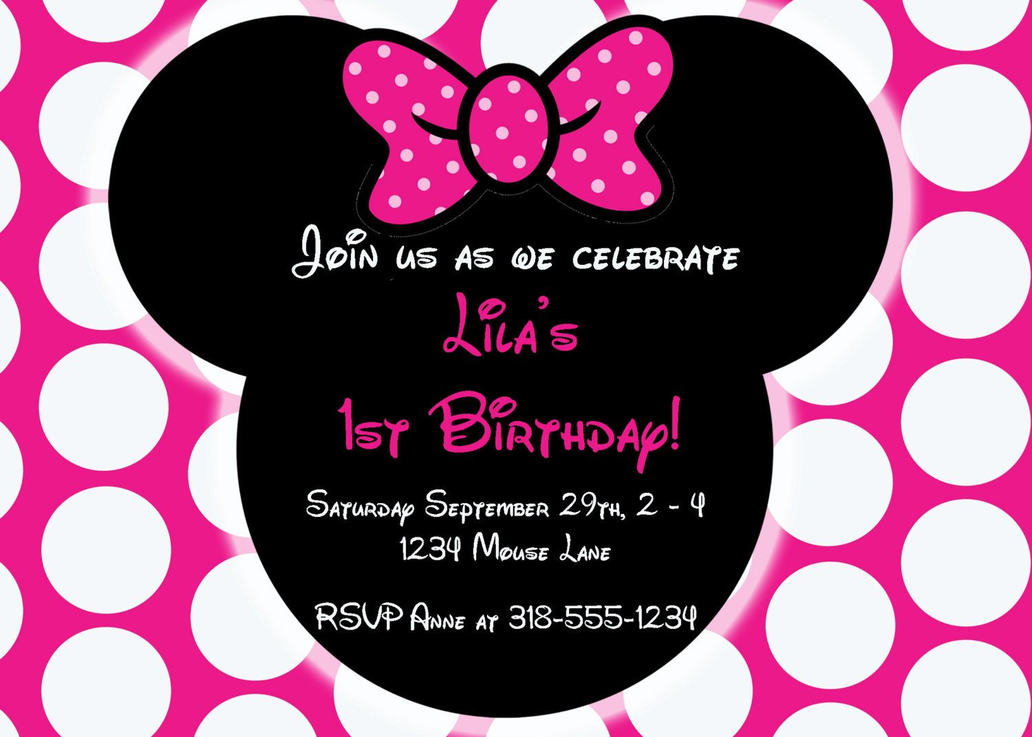 Free Editable Minnie Mouse Birthday Invitations Minnie Mouse Sba inside dimensions 1500 X 1071