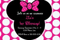 Free Editable Minnie Mouse Birthday Invitations Minnie Mouse Sba throughout dimensions 1500 X 1071