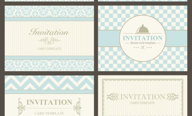 Free Exclusive Vector Illustration Retro Invitation Template within dimensions 900 X 1477