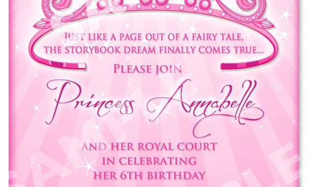 Free Free Template Princess Birthday Party Invitation Wording in sizing 1071 X 1500